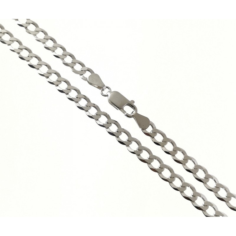 Cadena barbada de Plata de ley 50 cm 2