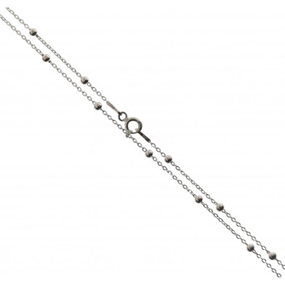 Gargantilla corta de Plata de primera ley y bolas - 45 cm largo 2