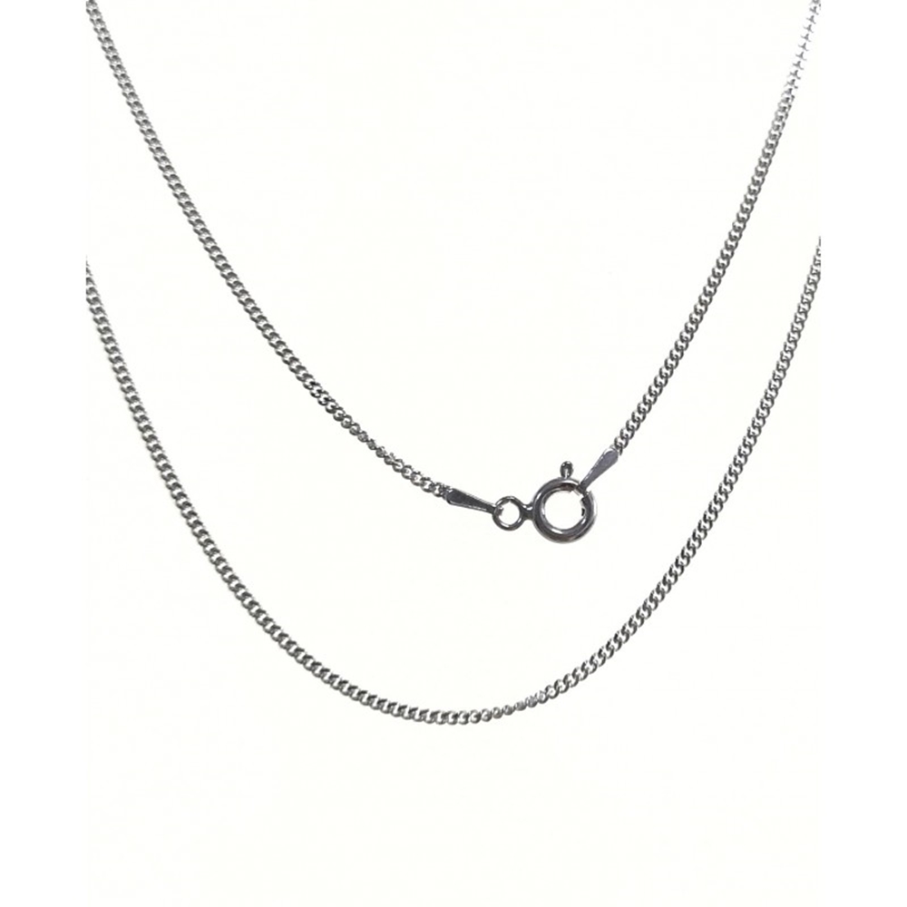 Cadena fina barbada 60 cm. de Plata de ley