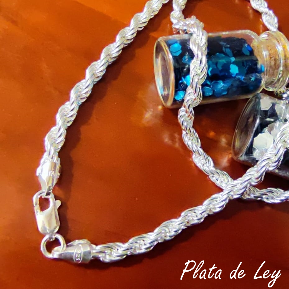 Collar salomónico de Plata de ley maciza 60 cm. y 5 Mm. grosor_1