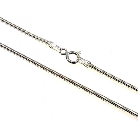 Cordón de Plata cola de topo 80 cm. 1.6mm