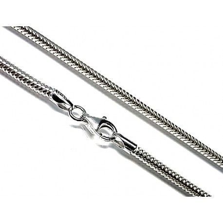 Cadena Plata de ley cola de topo 80 Cm. 2,4 Mm.