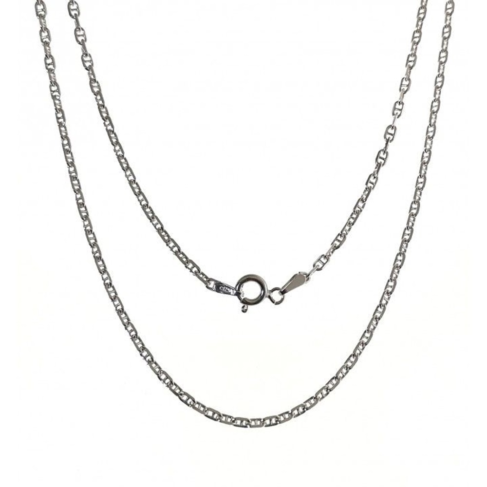 Cadena Plata 80 Cm. forzada marina