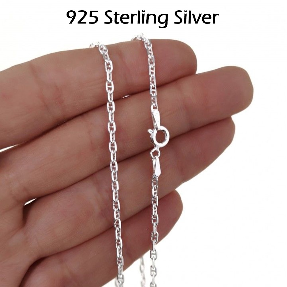 Cadena Plata 80 Cm. forzada marina 1