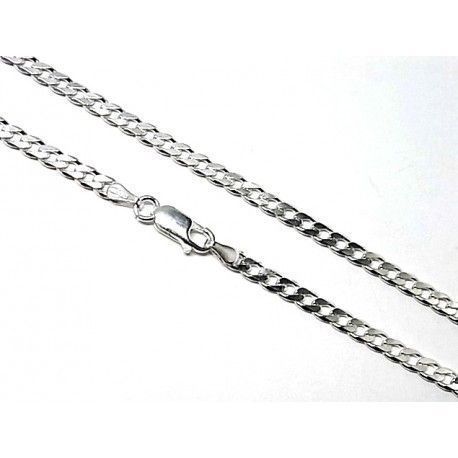Cadena 90 cm de Plata de ley barbada