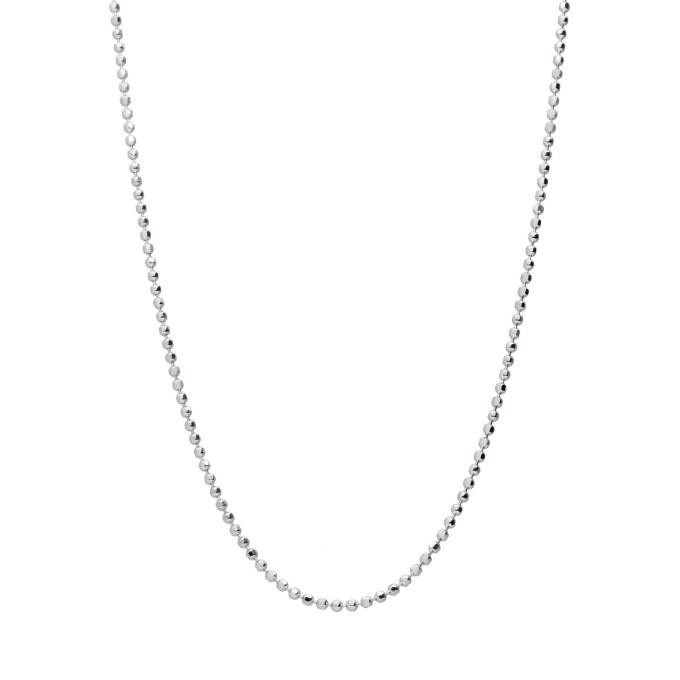 Cadena de Plata rodiada con bolas diamantadas 45 Cm. 3