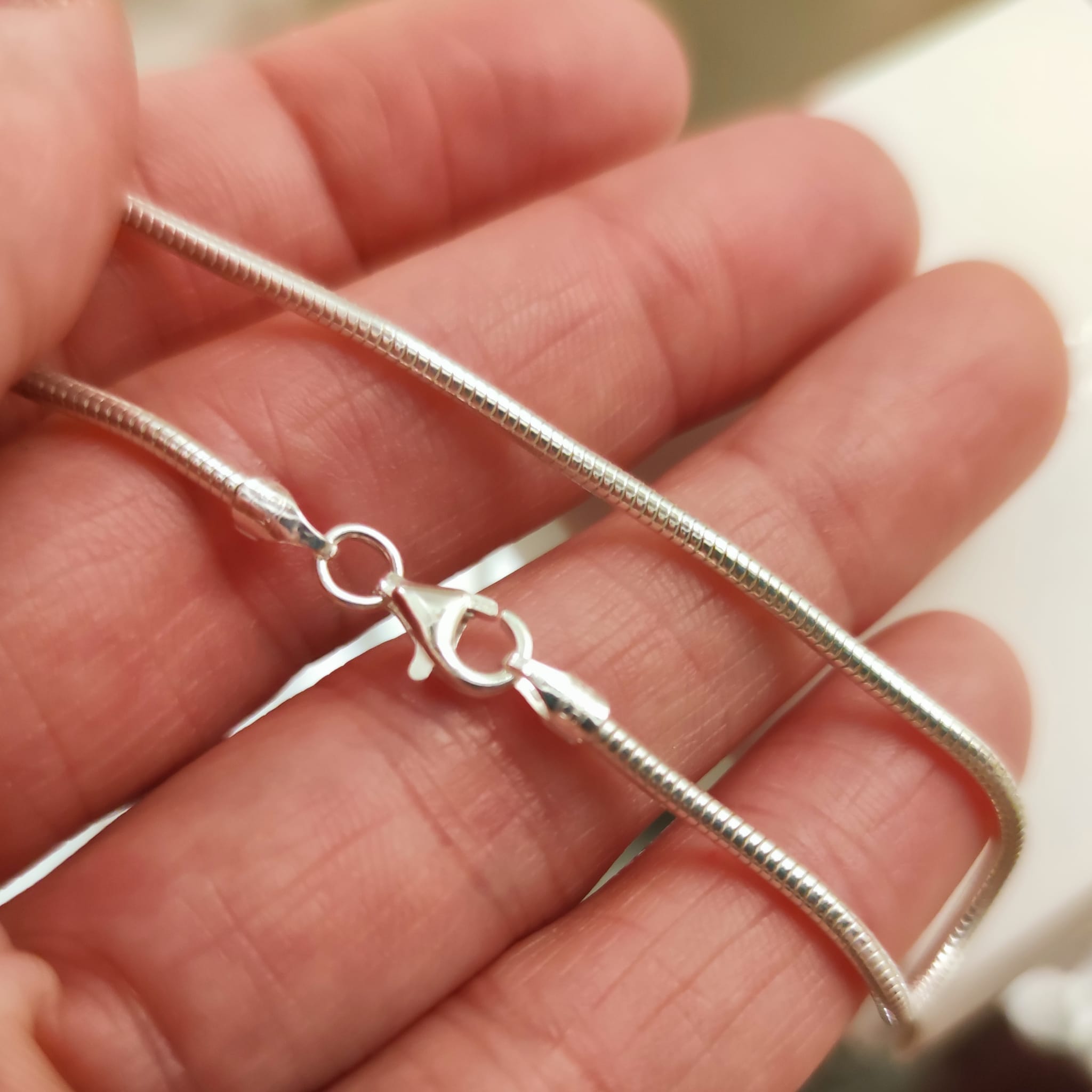Cadena de Plata cola de raton 70 cm y 1.8 mm grosor 2