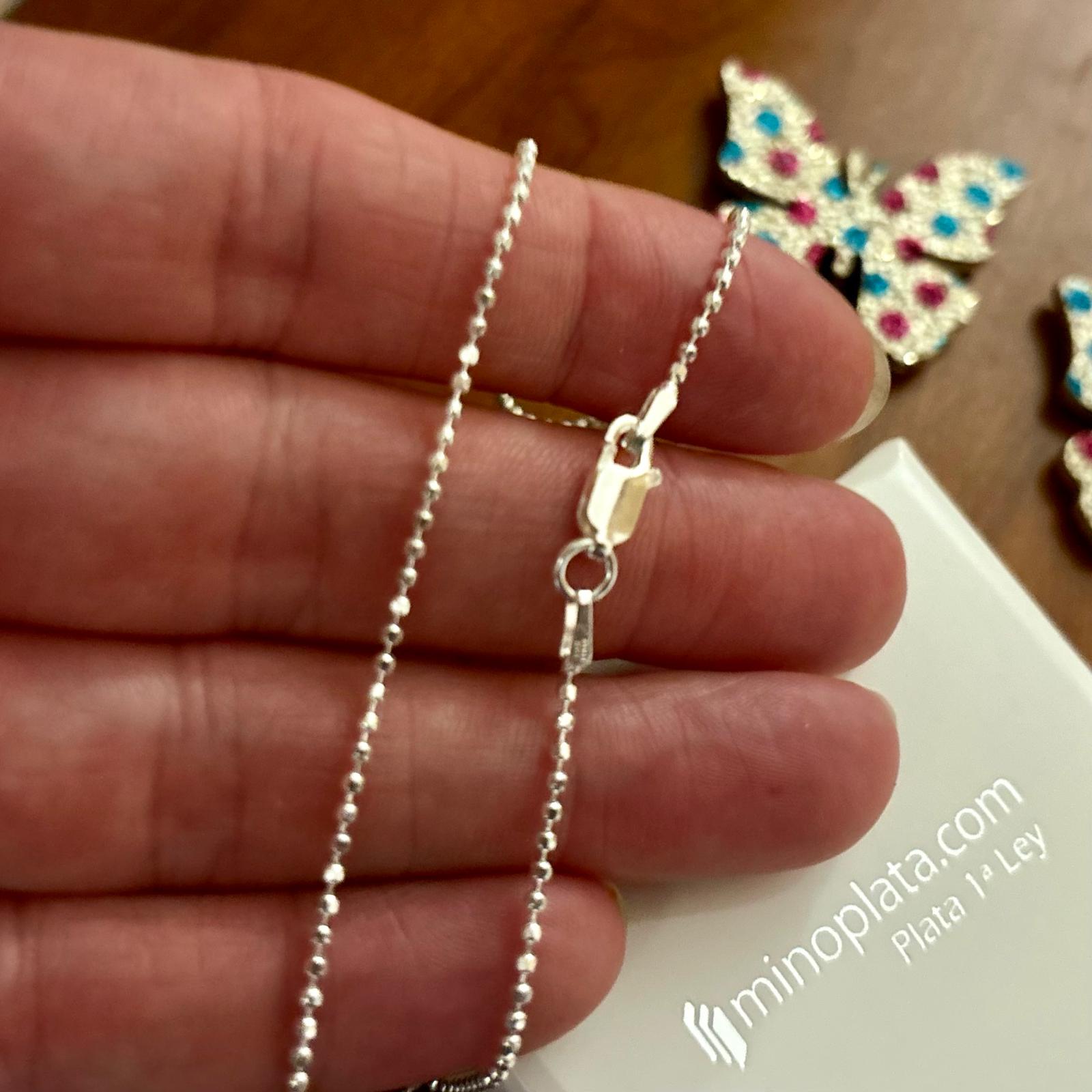 Cadena diamantada de Plata de Ley 40 Cm. 3