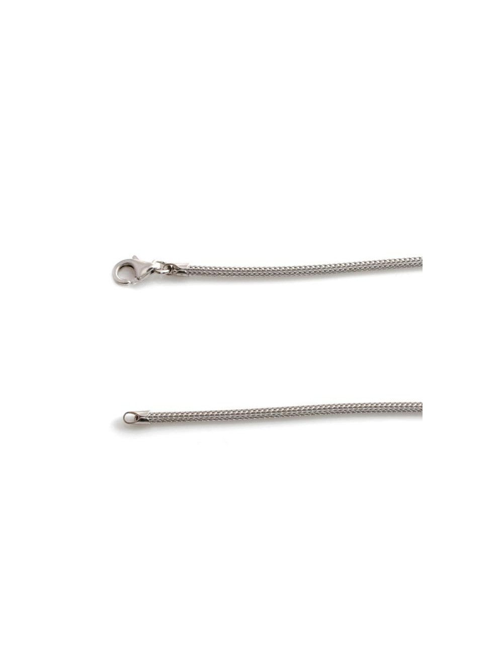 Cadena de Plata de ley rodiada espiga 60 Cm.