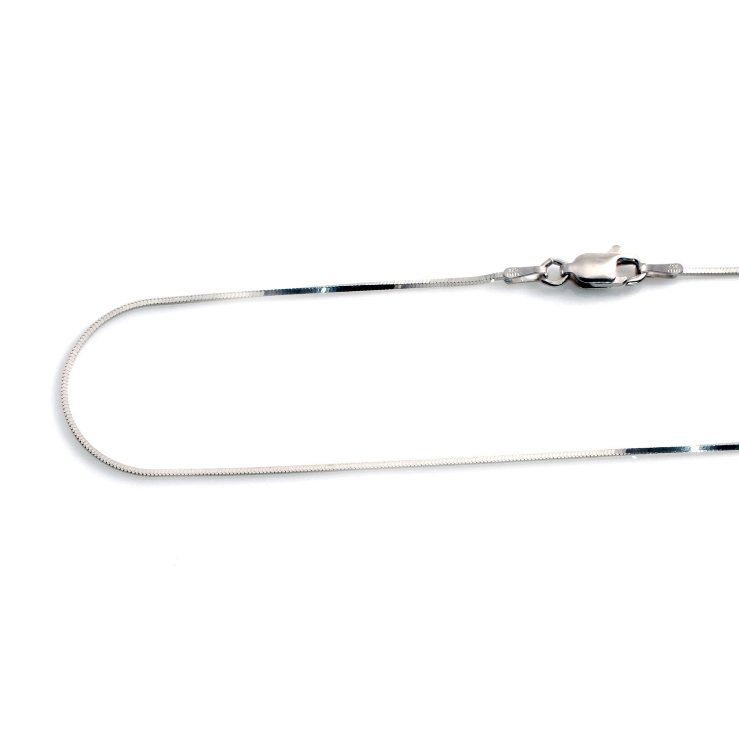 Cadena de Plata rodiada 4L 020  - 40 Cm. 1