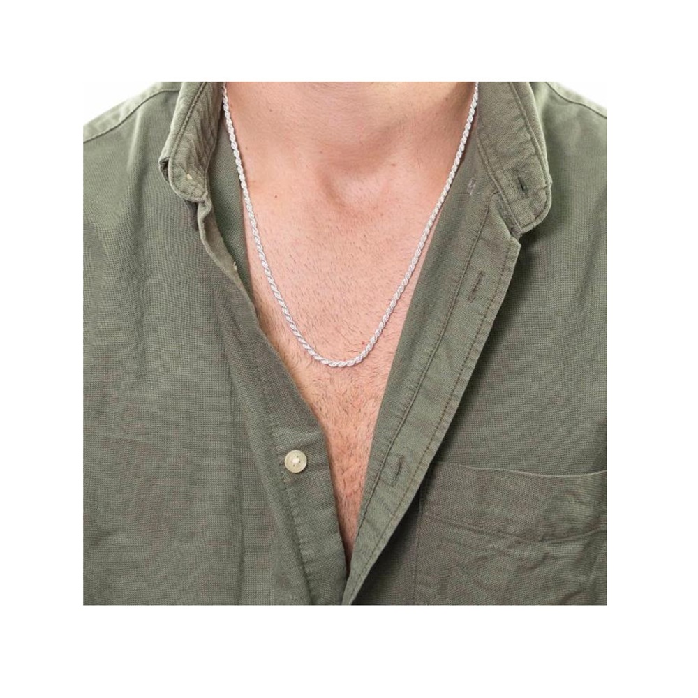 Cordón de Plata de ley maciza hombre y mujer 60 cm. 3 mm. 1