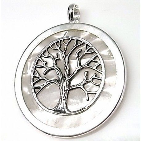 Colgante Árbol de la vida de Plata y piedra