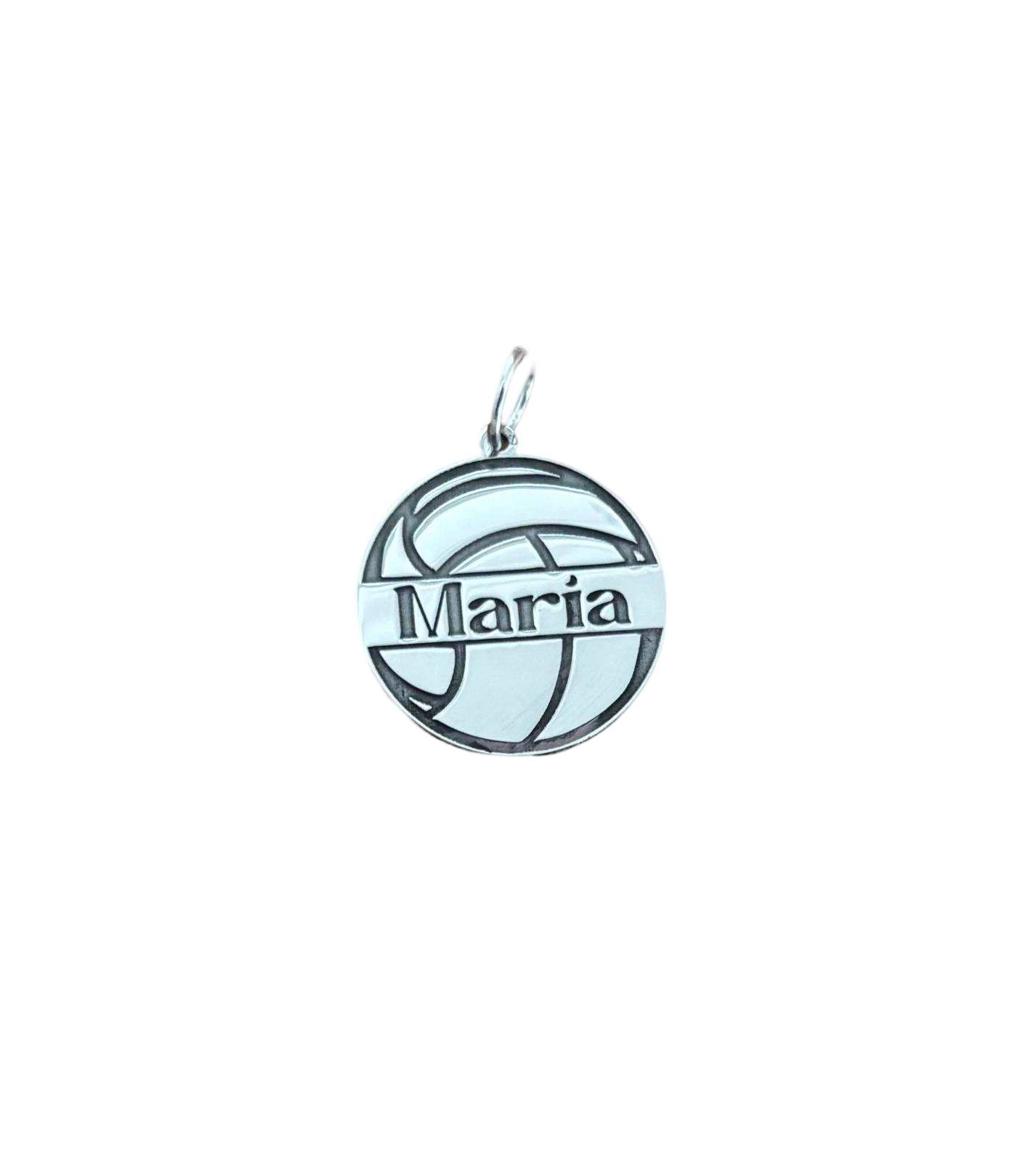 Colgante balón de Voleibol en Plata de ley 925 nombre personalizado
