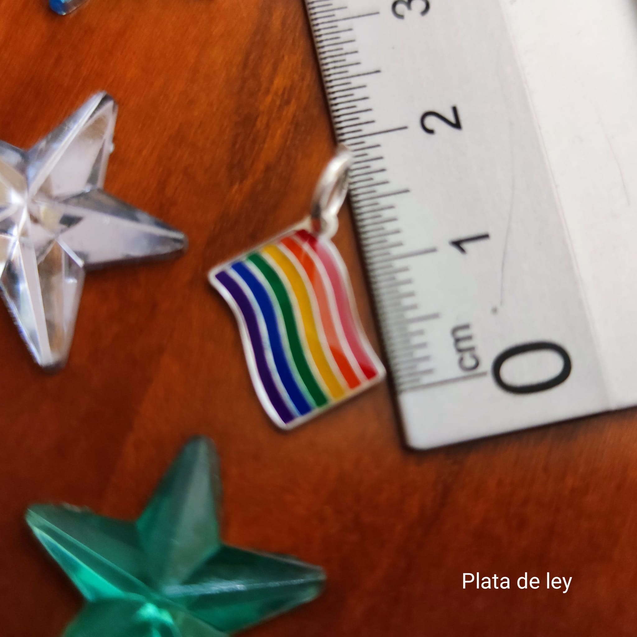 Colgante bandera orgullo de Plata de ley 4