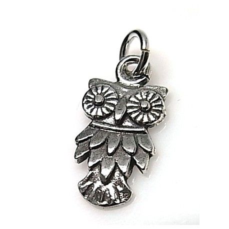 Colgante buho de Plata de ley