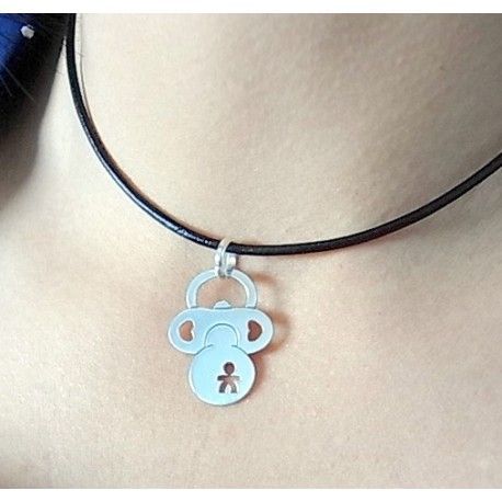 Colgante chupete niño de Plata de ley 1
