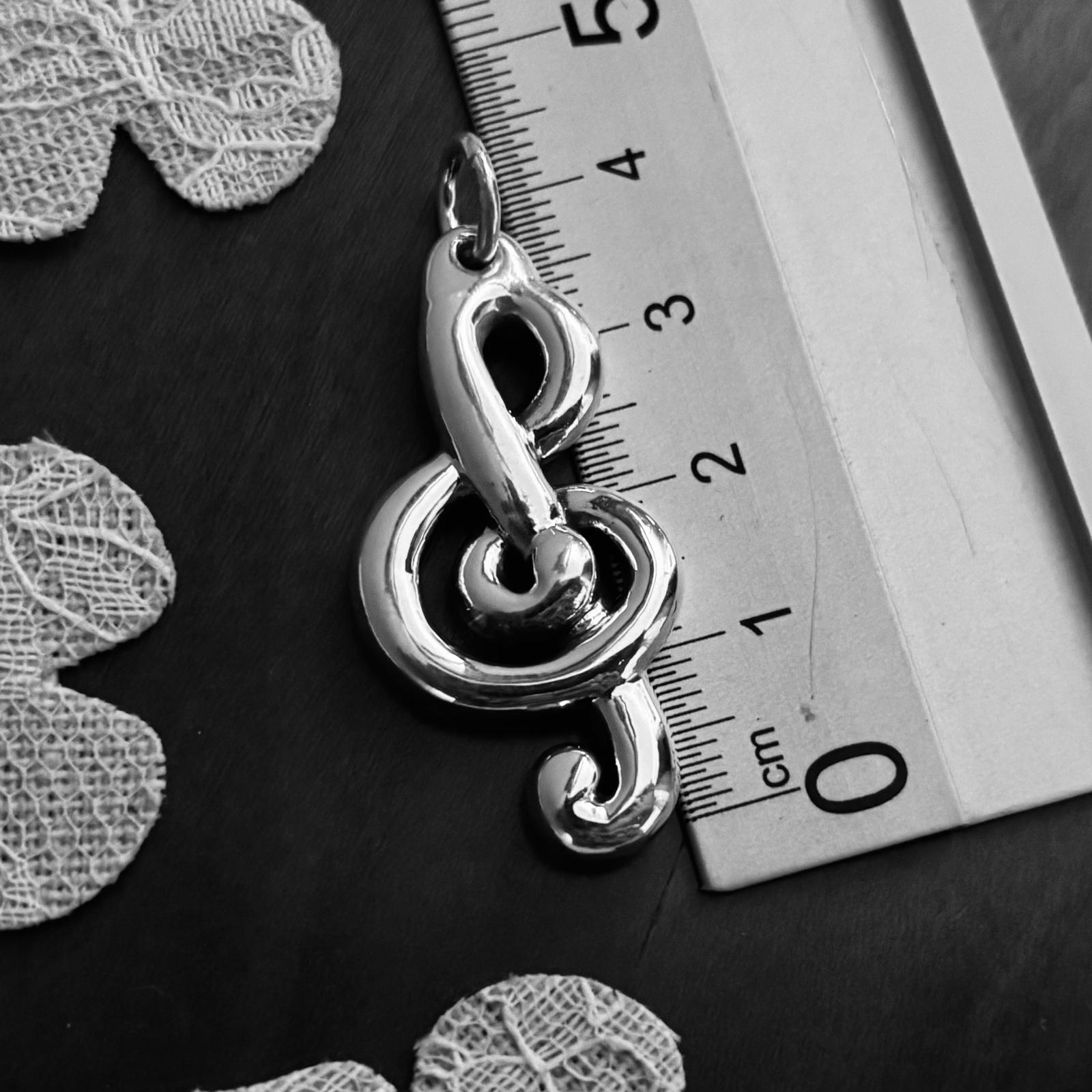 Colgante Clave de Sol grande de Plata de ley 2