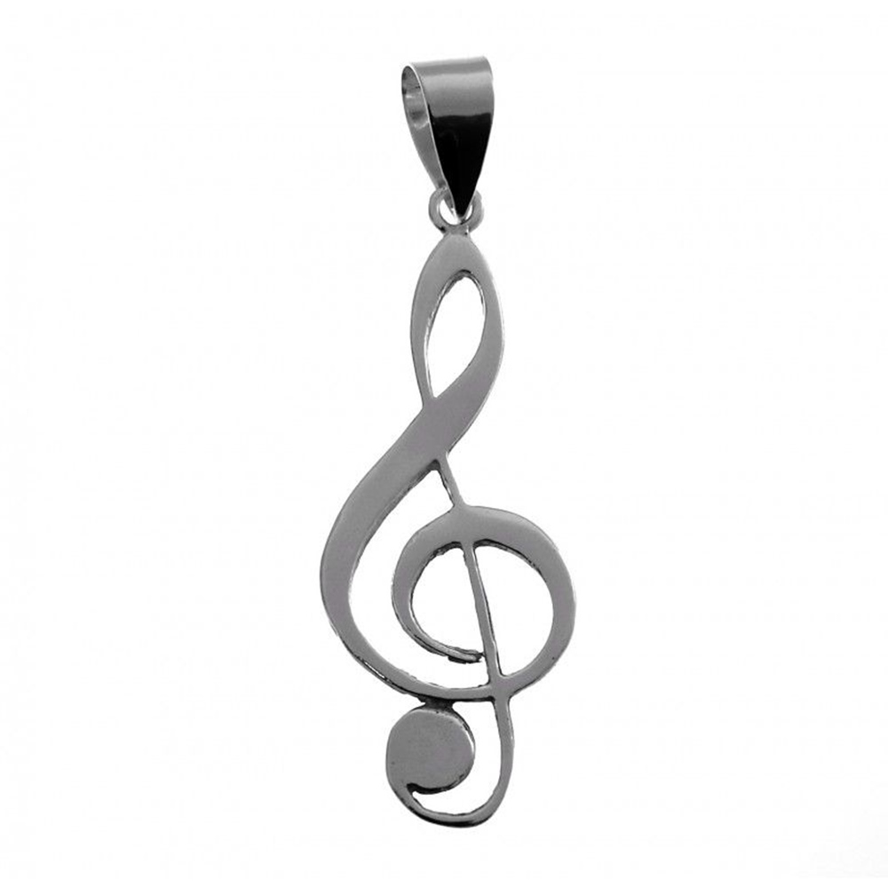 Colgante clave de sol de Plata de ley