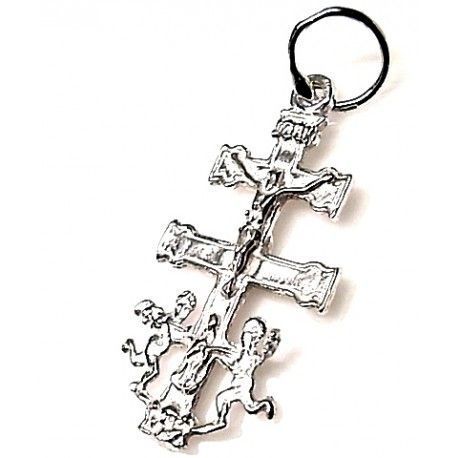 Cruz de Caravaca de Plata de ley 30 mm x 15 mm Asa grande
