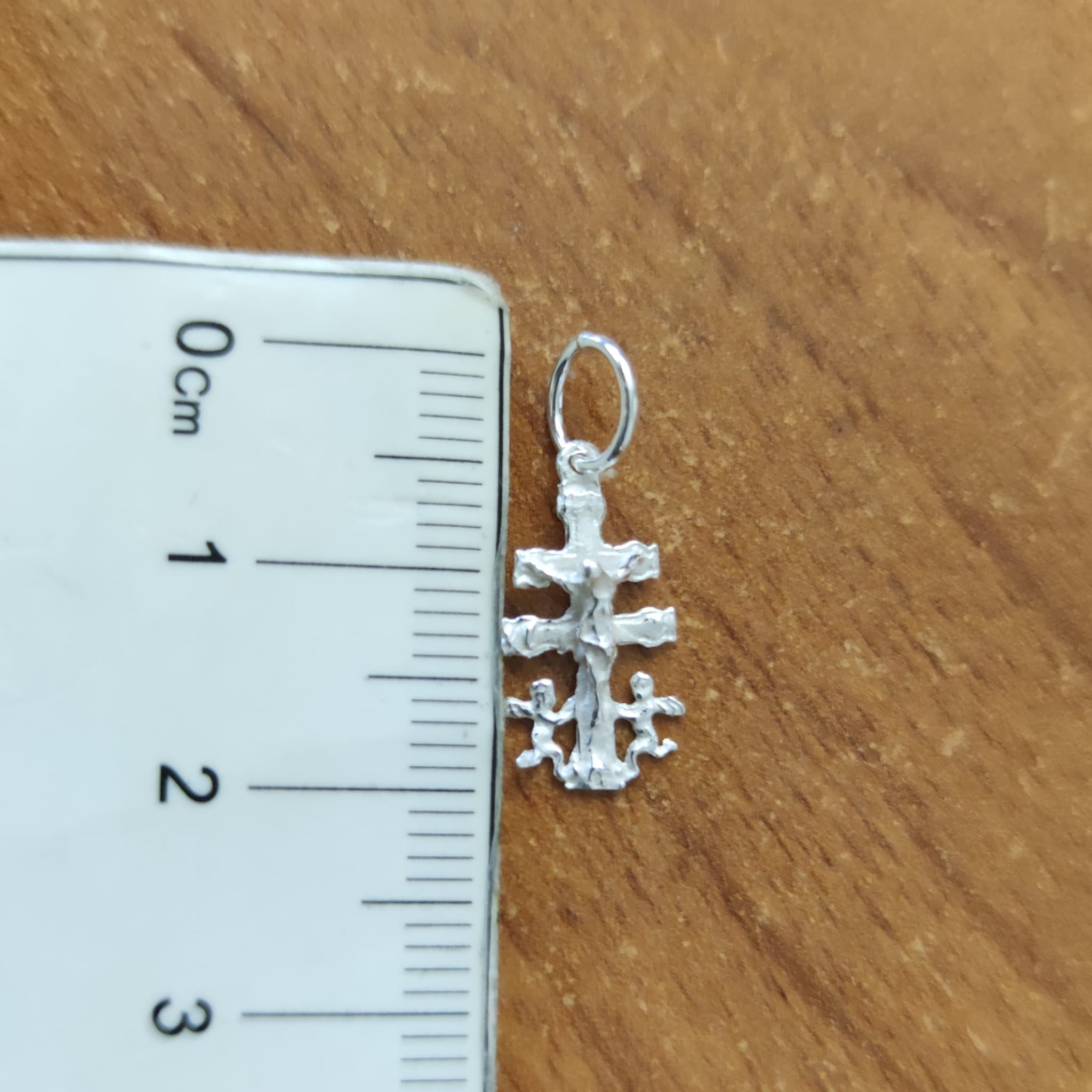 Colgante Cruz de Caravaca pequeña de Plata 5