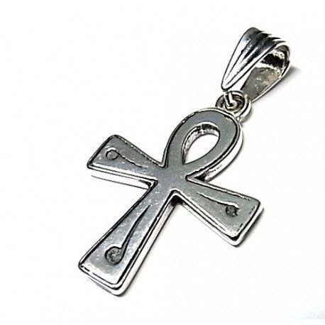 Colgante cruz de la Vida de Plata de ley