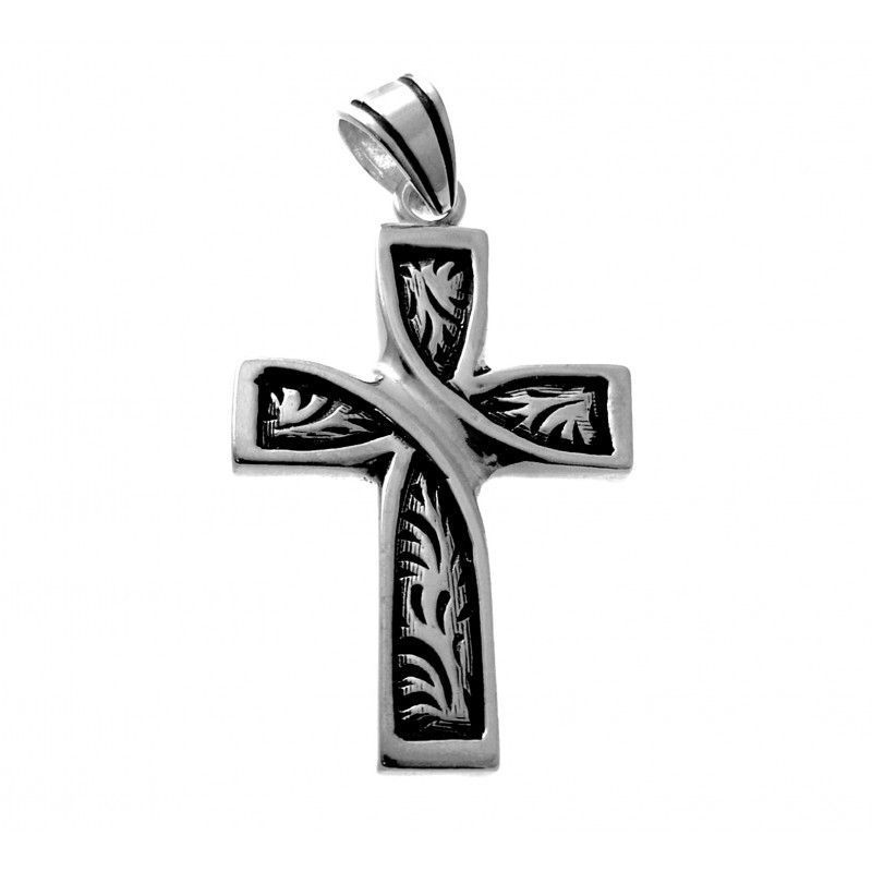 Cruz de Plata de ley envejecida