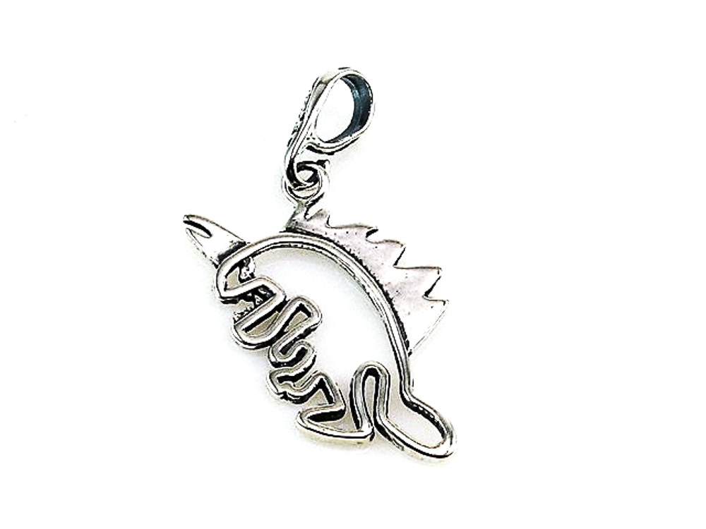 Dinosaurio Colgante de Plata de ley