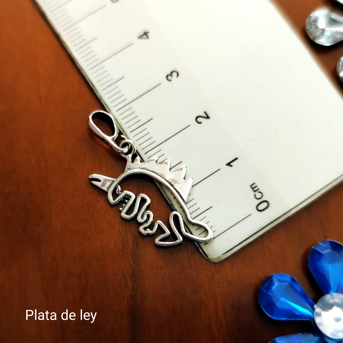 Dinosaurio Colgante de Plata de ley 1