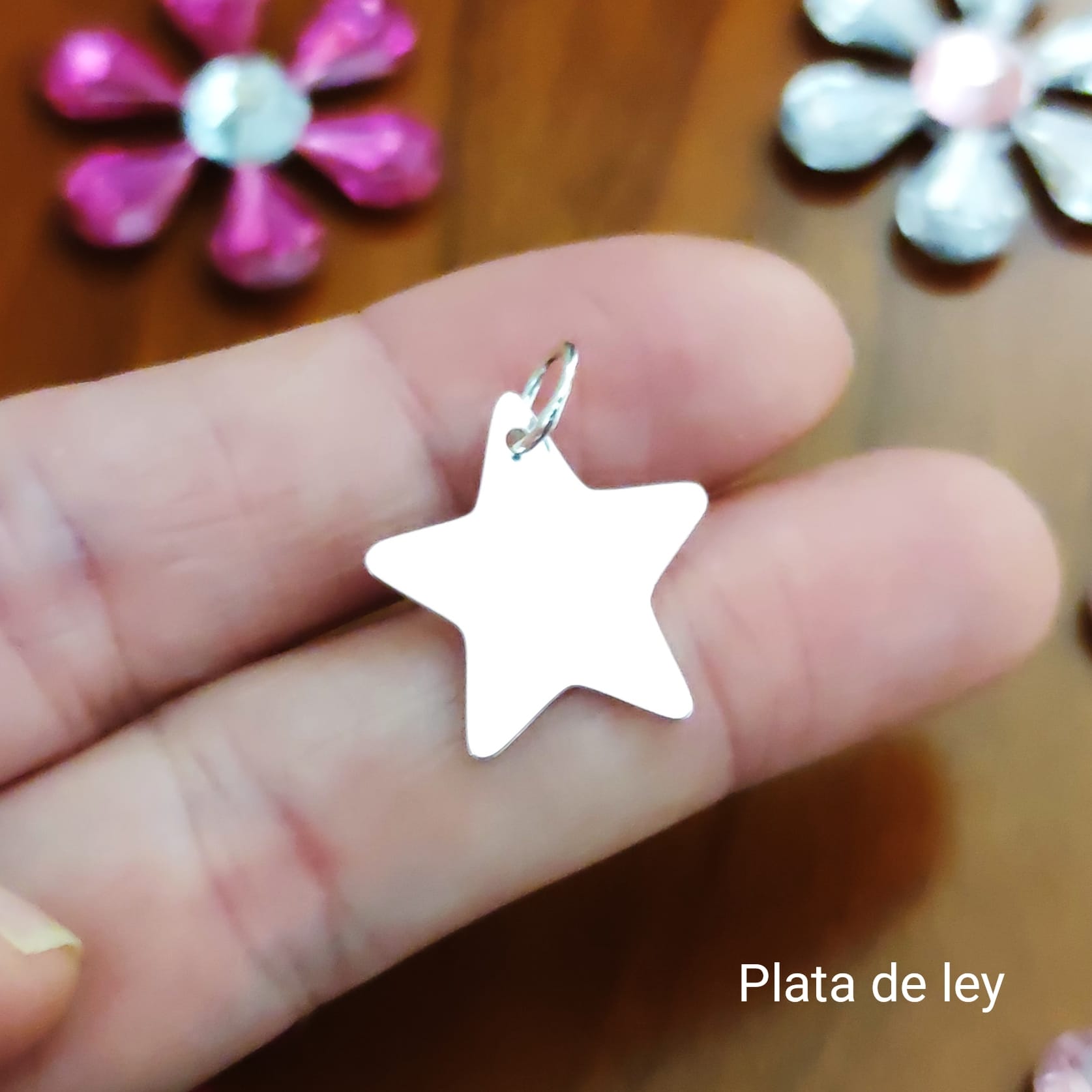 Colgante estrella cinco puntas de Plata de ley_1