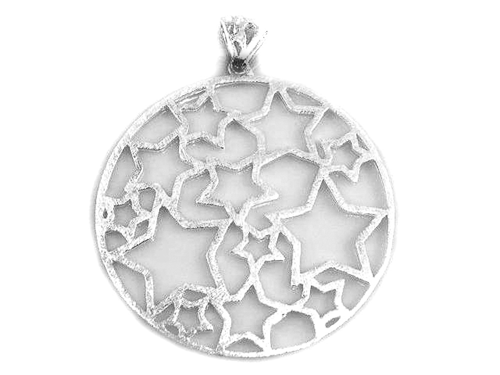 Colgante Estrellas caladas de Plata de ley