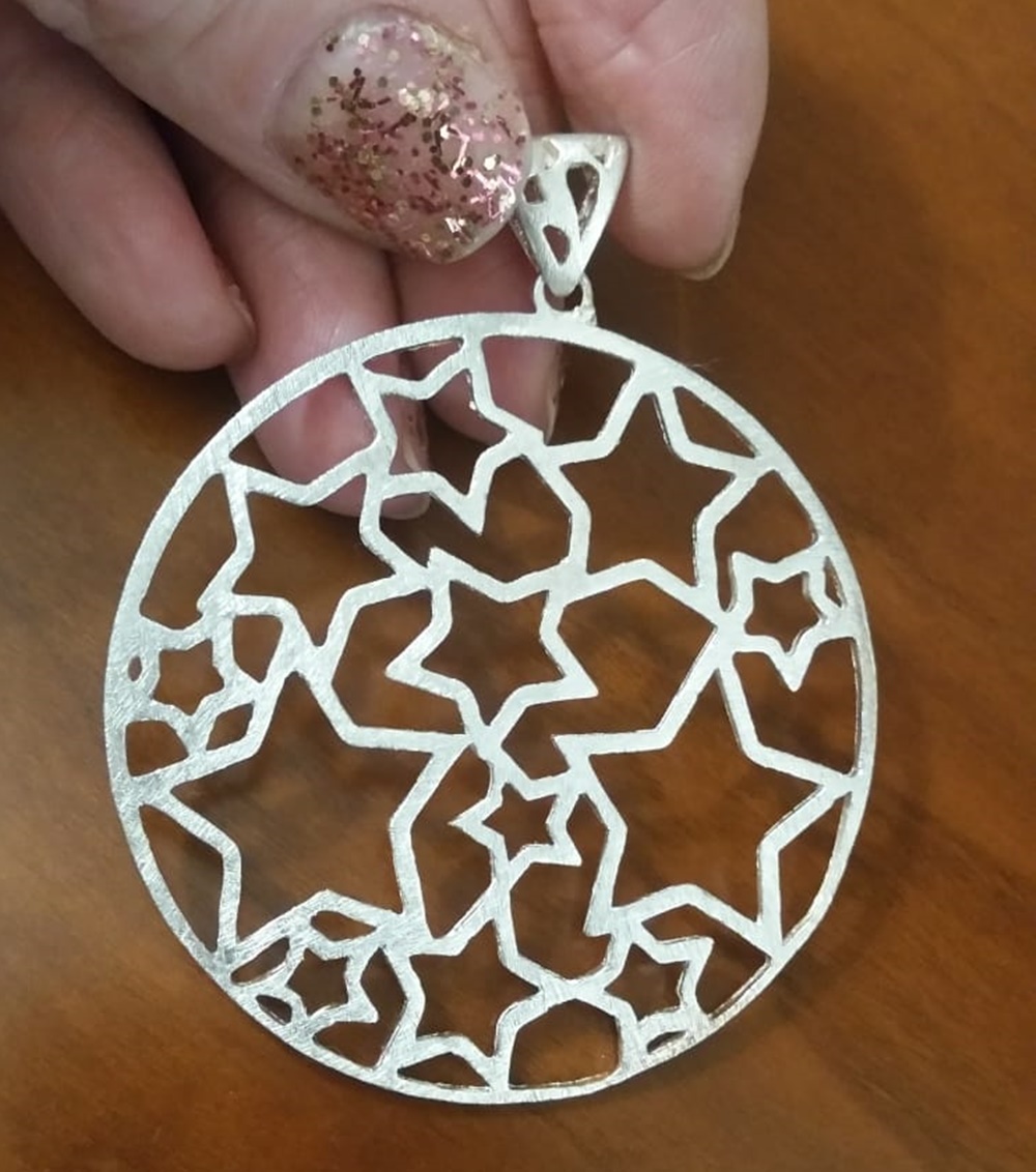 Colgante Estrellas caladas de Plata de ley 1