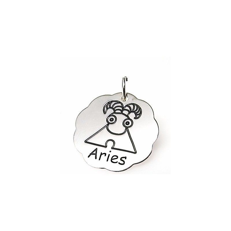 Colgante horóscopo Aries en Plata de ley