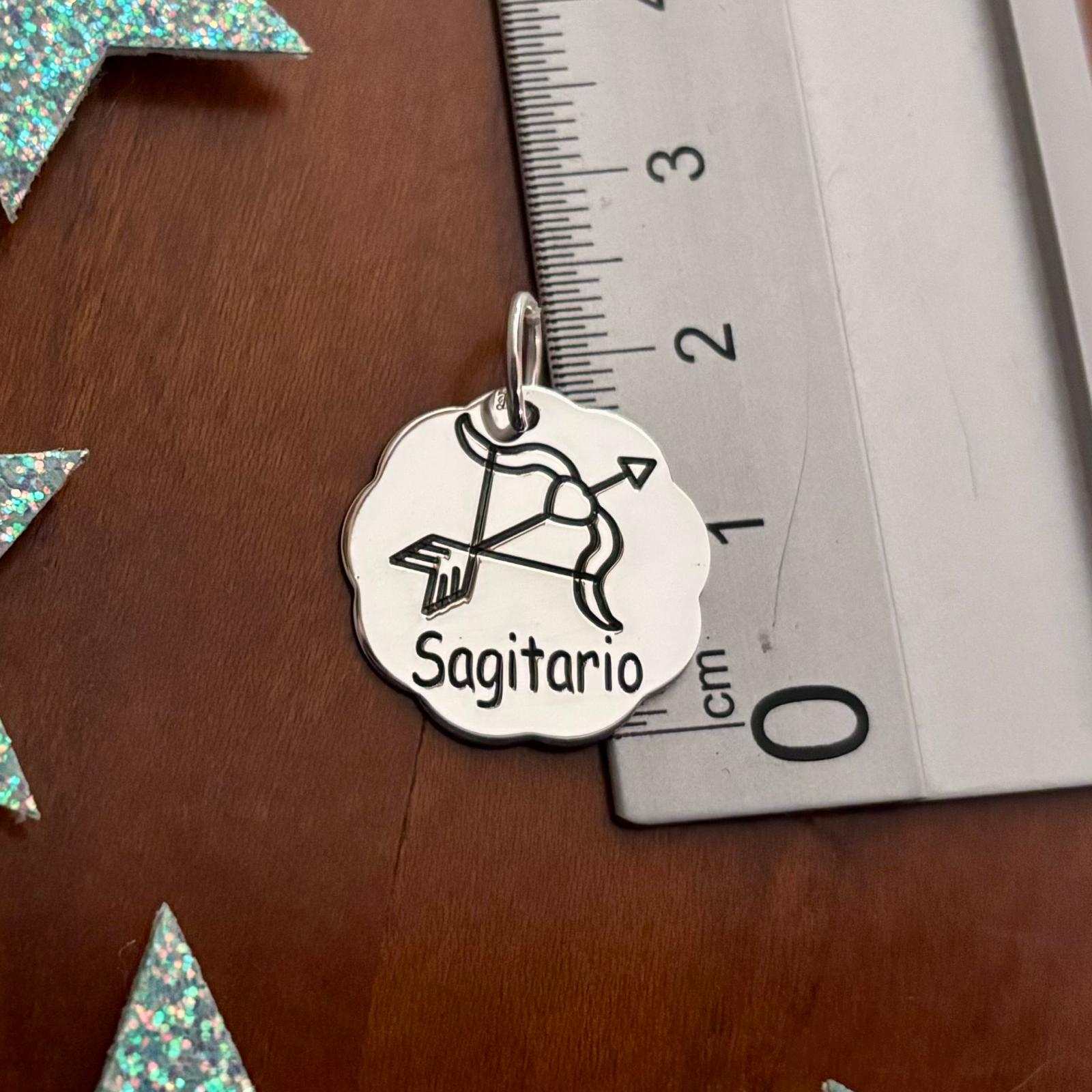 Colgante signo zodiaco Sagitario en Plata de ley 1