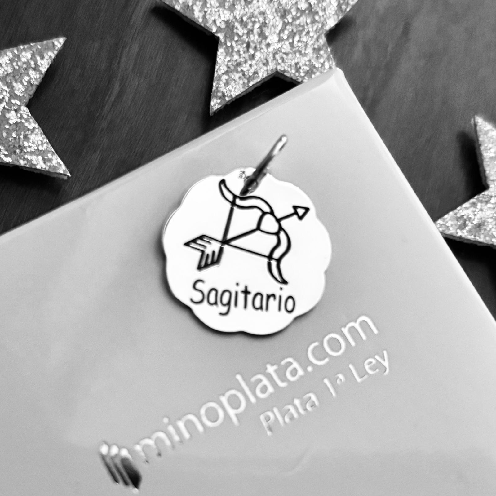 Colgante signo zodiaco Sagitario en Plata de ley 3