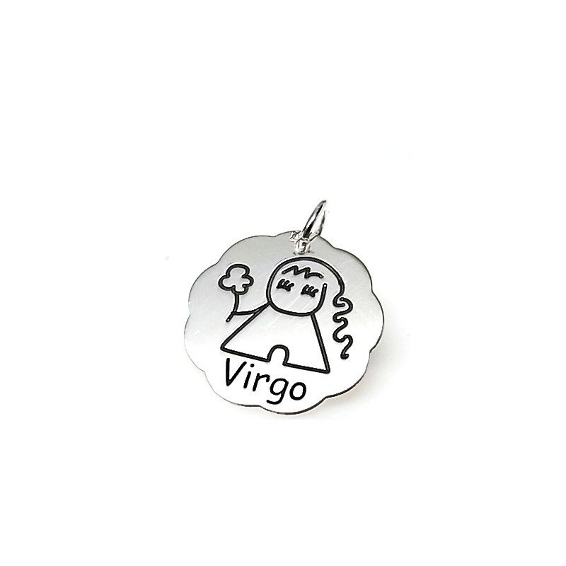 Colgante del horóscopo Virgo en Plata de ley