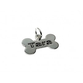 Colgante hueso de Plata de ley nombre personalizable