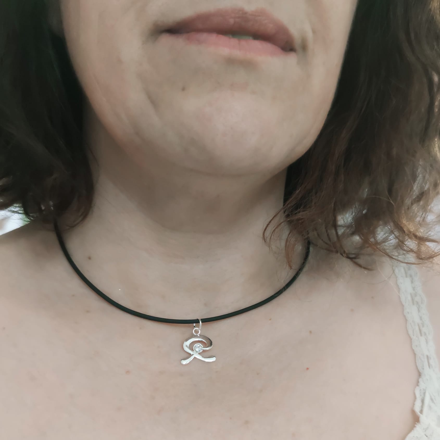 Colgante indalo de Plata de ley con Circonita 4