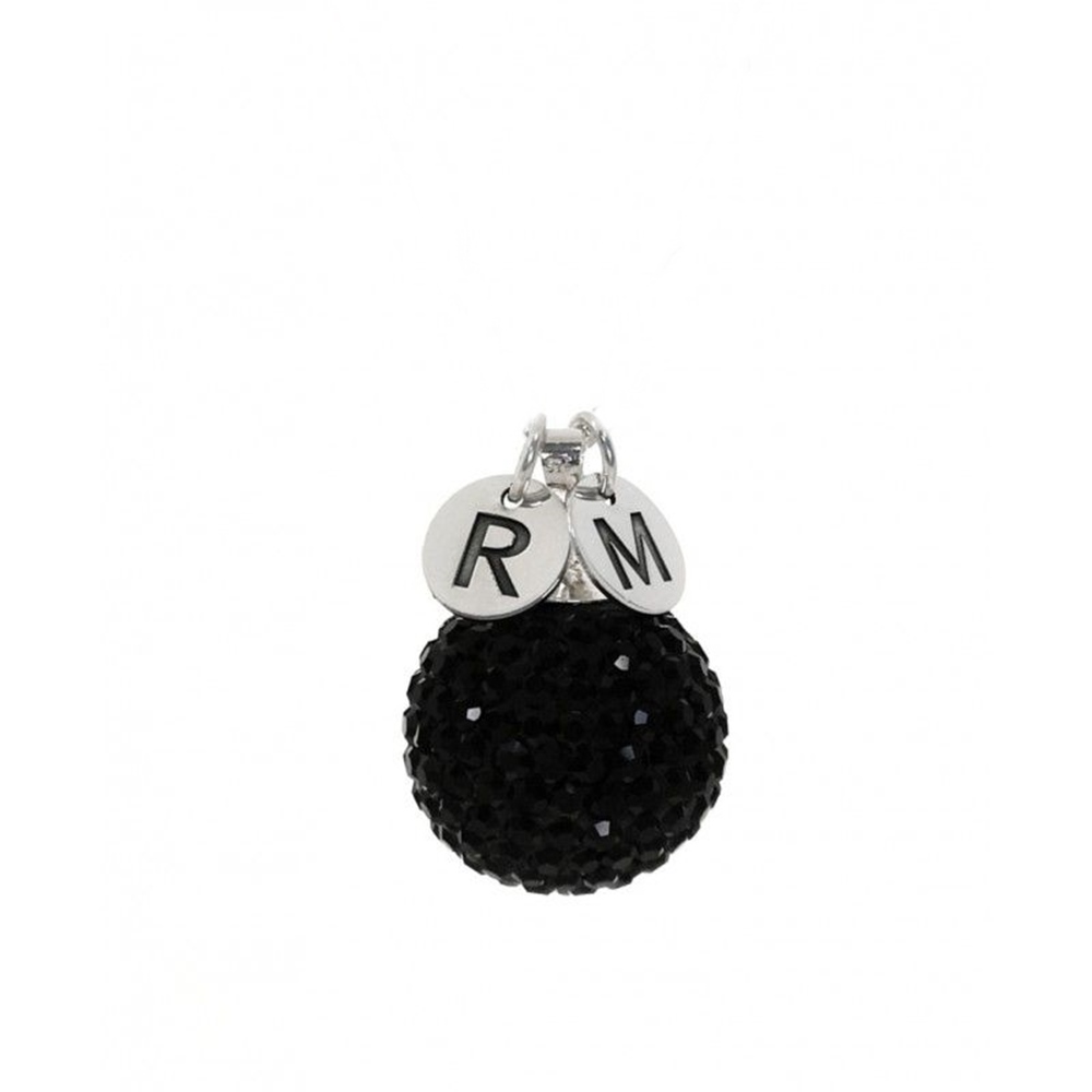 Llamador de Ángel 20 Mm. Negro personalizado de Plata de ley