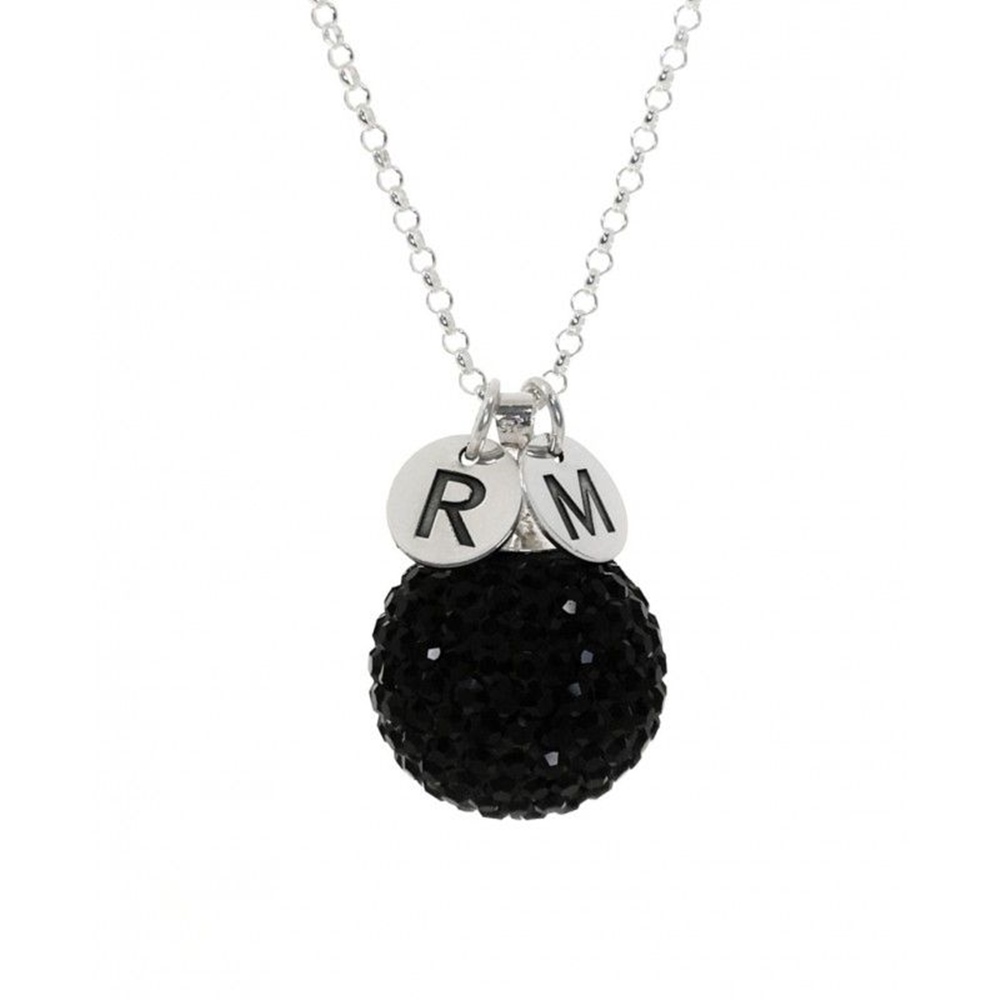 Llamador de Ángel 20 Mm. Negro personalizado de Plata de ley 1