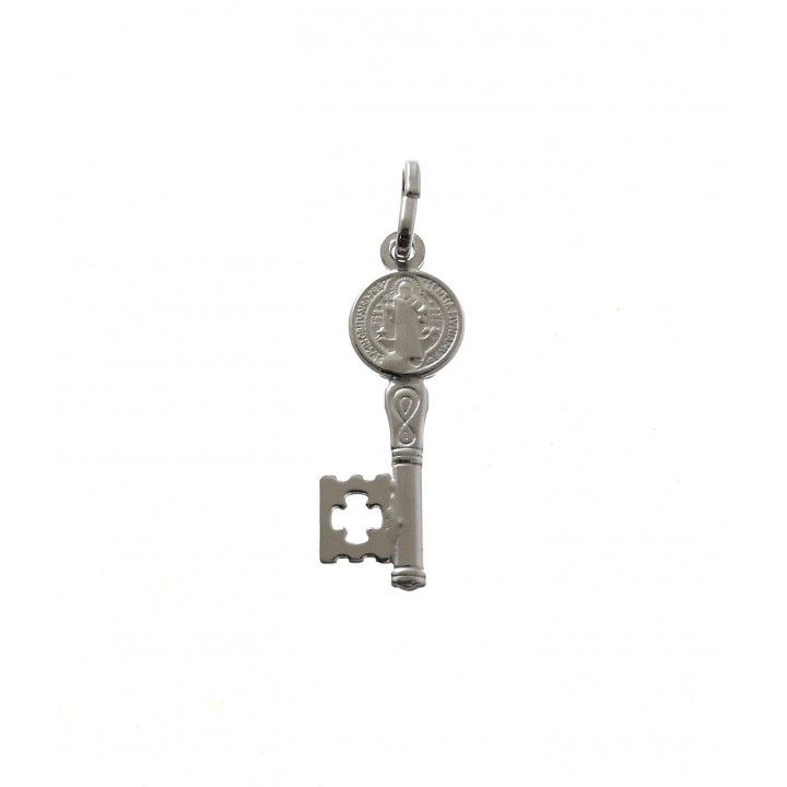 Colgante Llave de San Benito de Plata de ley 925 22mm 2