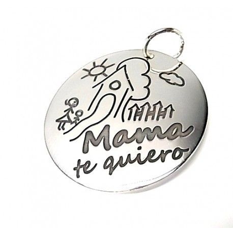 Colgante de Plata mama te quiero