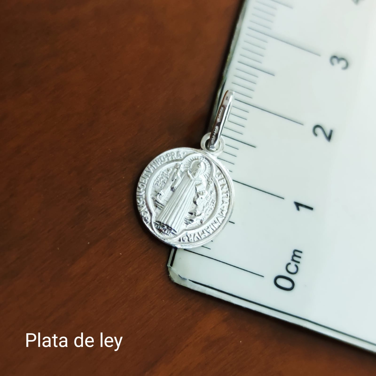 Medalla San Benito 12mm de Plata de ley 4