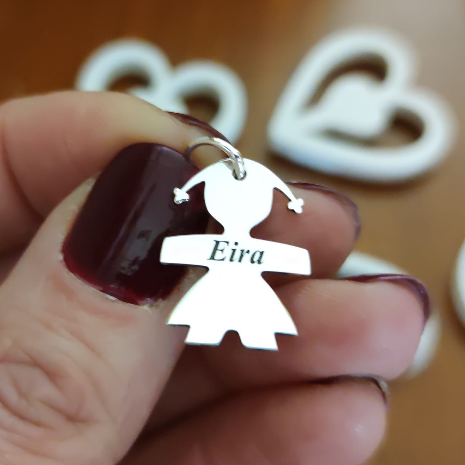 Colgante personalizado nombre niña de Plata de ley 3