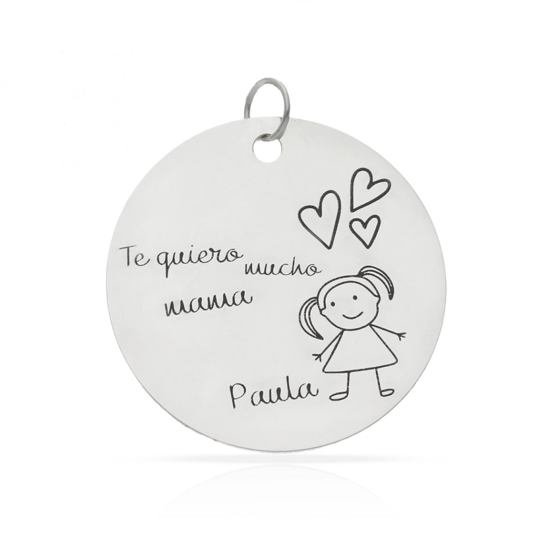 Colgante Dibujasueños de Plata de ley 23mm