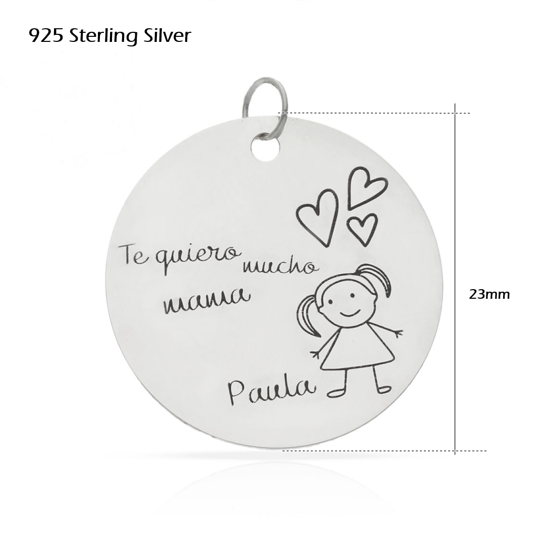 Colgante Dibujasueños de Plata de ley 23mm 1