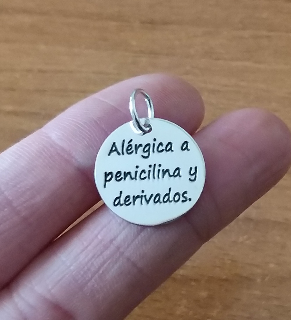 Colgante círculo de Plata 18 Mm. para personalizar 1