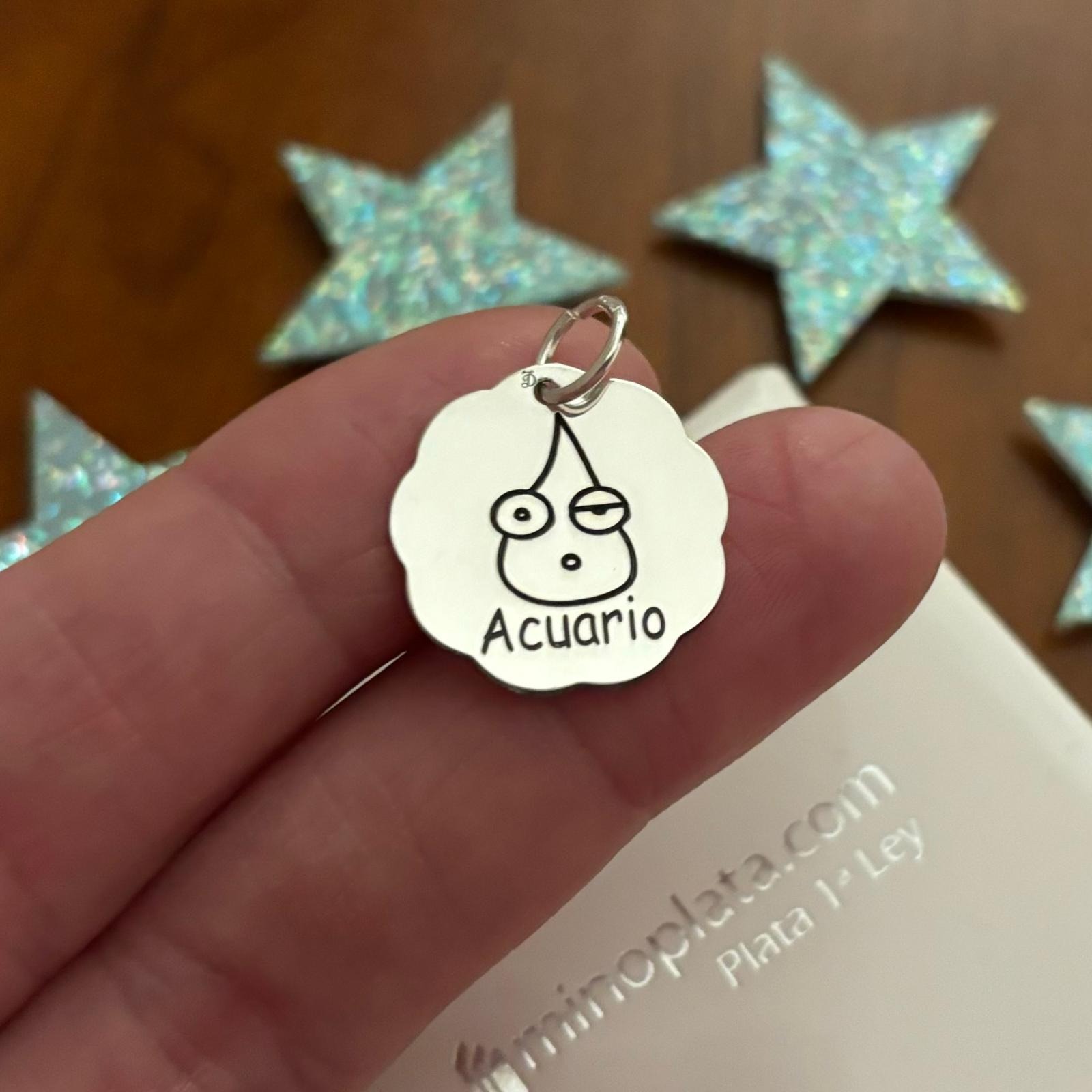 Colgante horóscopo Acuario de Plata de ley 1