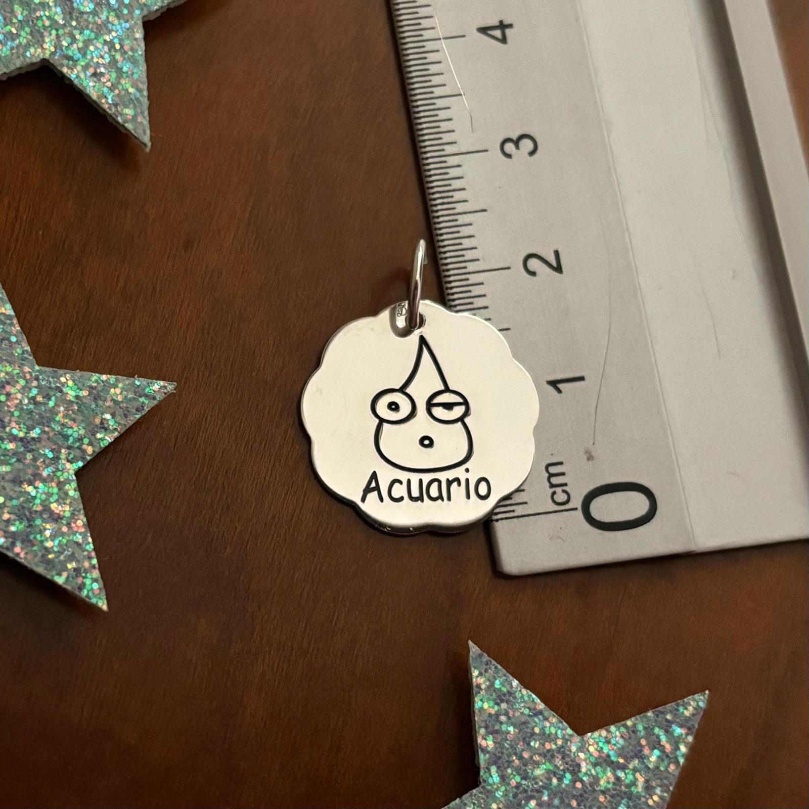 Colgante horóscopo Acuario de Plata de ley 2