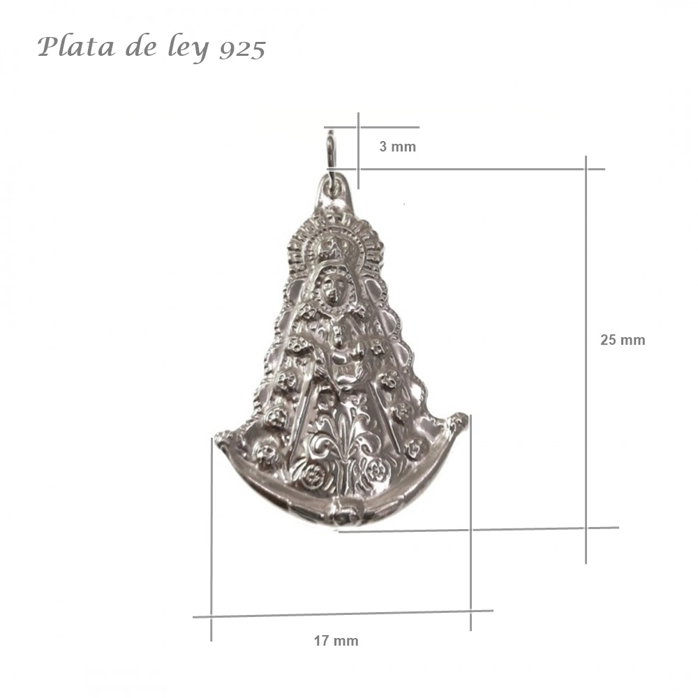 Colgante Virgen del Rocío de Plata 3