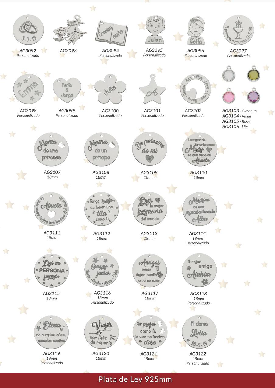 Colgantes de Plata de ley motivos y personalizados  MI HISTORIA